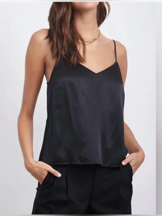 Rails Tops - NEW Rails Paulo Top in Black | Luxe Tank Top V-neck Tank Cami | Size Large L